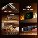 Oraimo DigiLine OCD-175CC: 100W Digital Display Type-C to C Cable - Image 3
